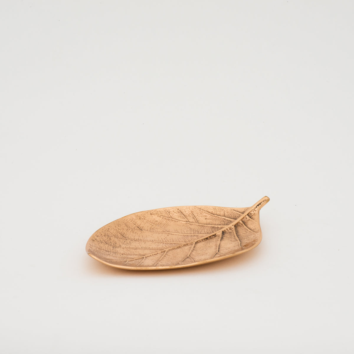 Cast Bronze Leaf Decorative Handmade Dish Vide-poche, Medium