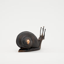 Handmade Cast Dark Bronze Snail Large Paperweight