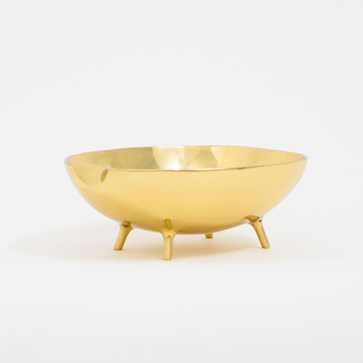 Handcast Brass Bowl With Legs Videpoche