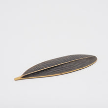 Leaf Handcast Brass Bronze Patina Paperweight