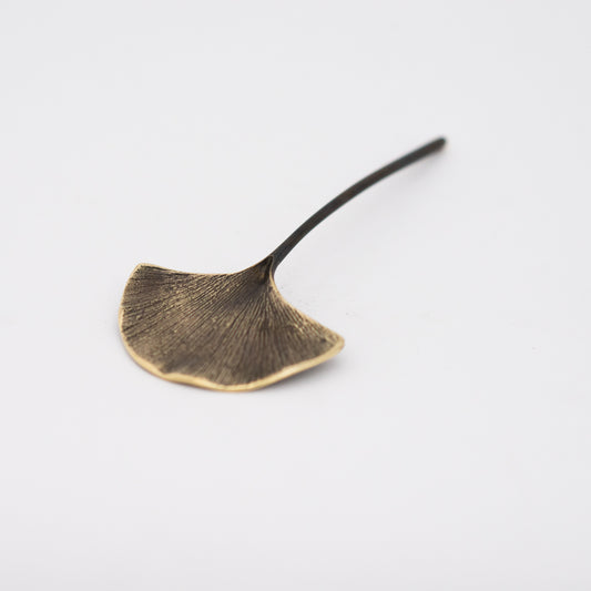 Gingko Brass Leaf paperweight