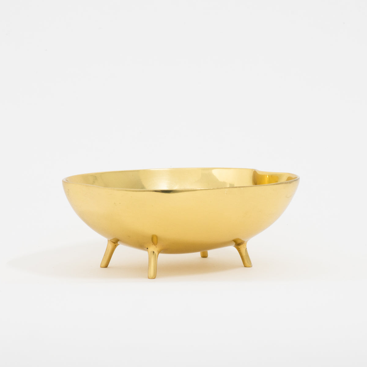 Handcast Brass Bowl With Legs Videpoche