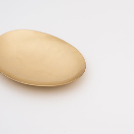Handmade Brushed Brass Decorative Plate, Vide-Poche, Medium