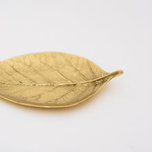Set of 3 Handmade Brass Leaves Decorative Dishes, Vide-Poche