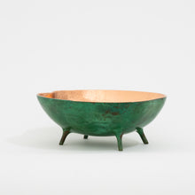 Verdigris Bronze Decorative Bowl with Legs, Vide-Poche