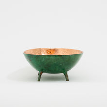 Verdigris Bronze Decorative Bowl with Legs, Vide-Poche