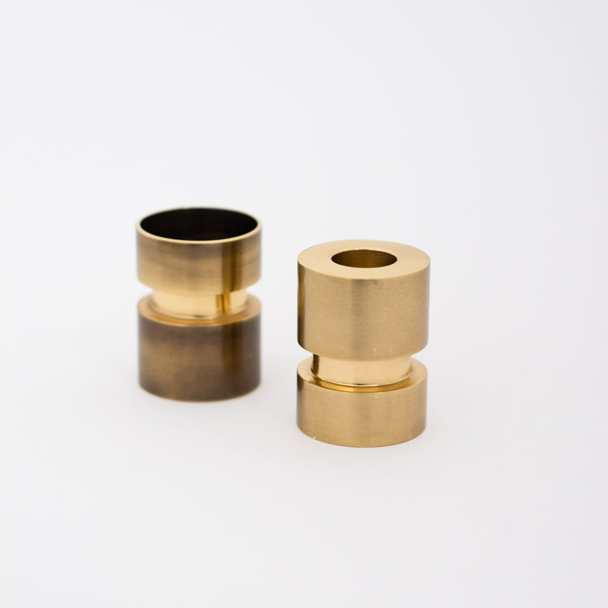 Convertible Brass Candleholder Taper Candle & Tealight