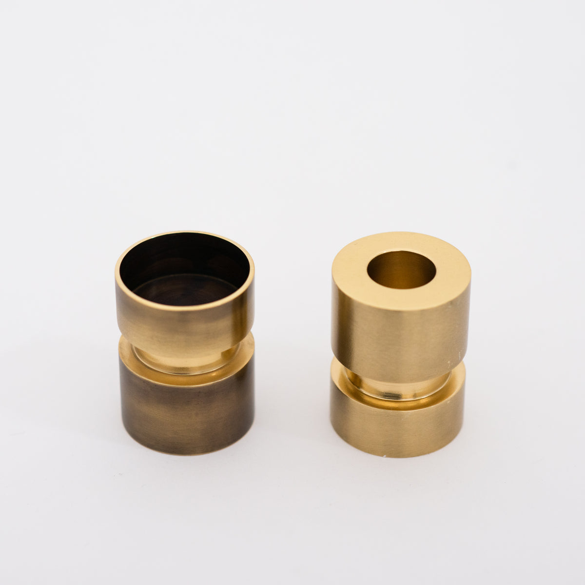 Convertible Brass Candleholder Taper Candle & Tealight