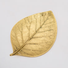 Cast Bronze Leaf Decorative Handmade Dish Vide-poche, Large