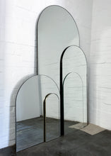 Arcus™ Arch shaped Oversized Wall-leaning Modern Mirror with a Brass Frame