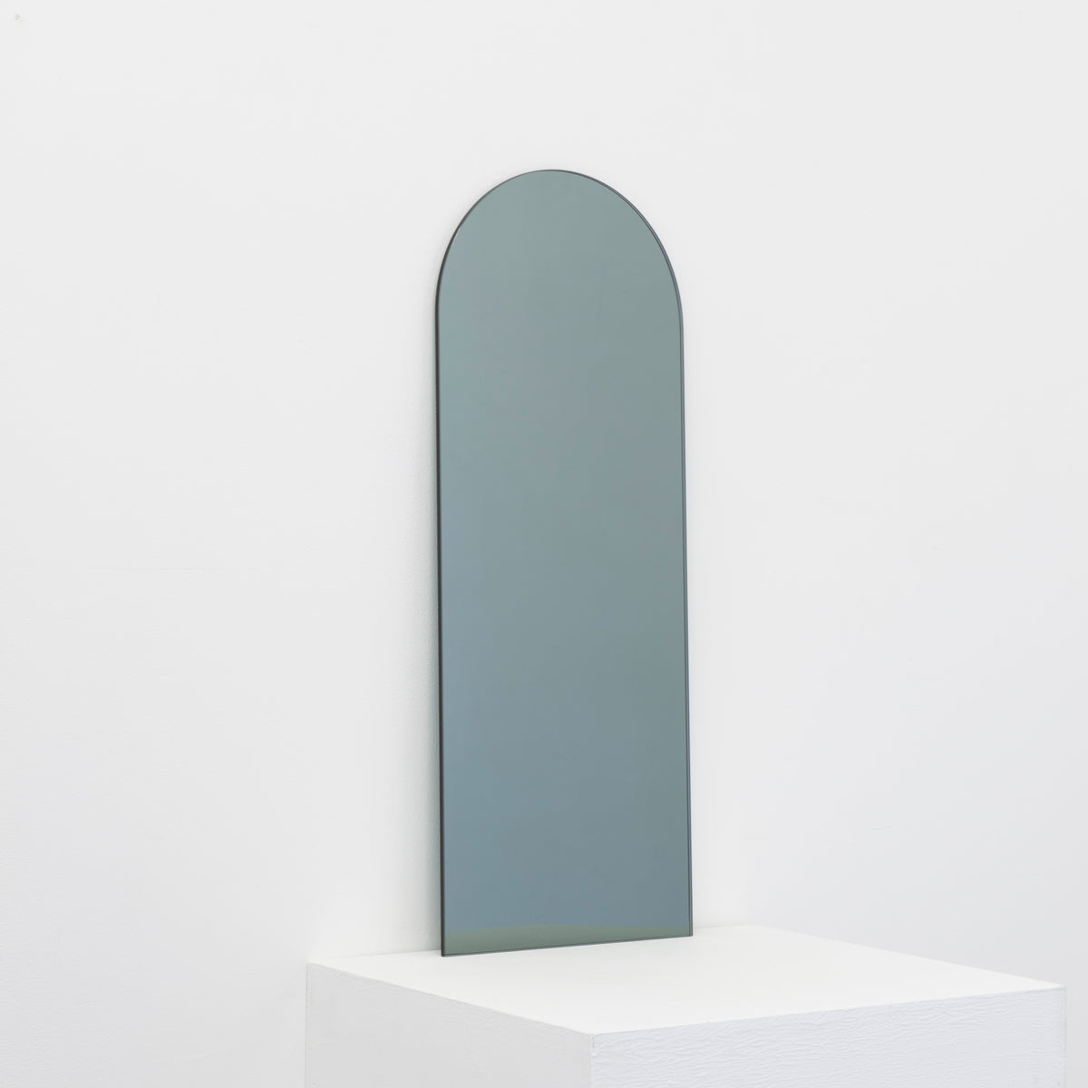 Arcus™ Arch shaped Black Tinted Contemporary Frameless Mirror with Floating Effect