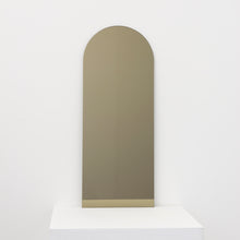 Arcus™ Arched Bronze Tinted Minimalist Frameless Mirror with a Floating Effect
