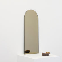 Arcus™ Arched Bronze Tinted Minimalist Frameless Mirror with a Floating Effect