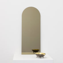 Arcus™ Arched Bronze Tinted Minimalist Frameless Mirror with a Floating Effect