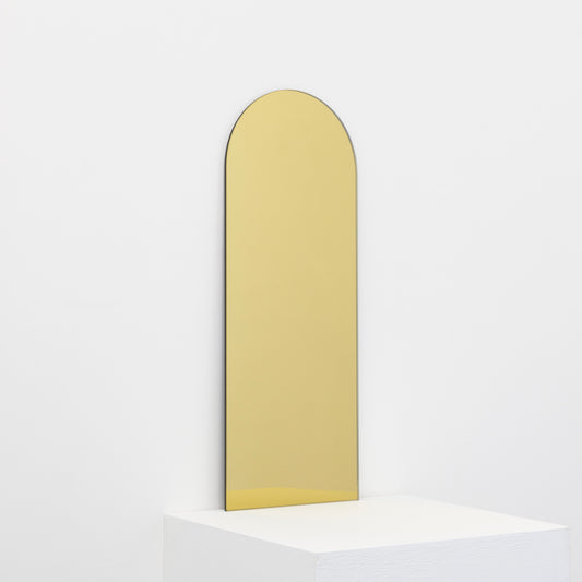 Arcus™ Arch shaped Gold Tinted Minimalist Frameless Mirror