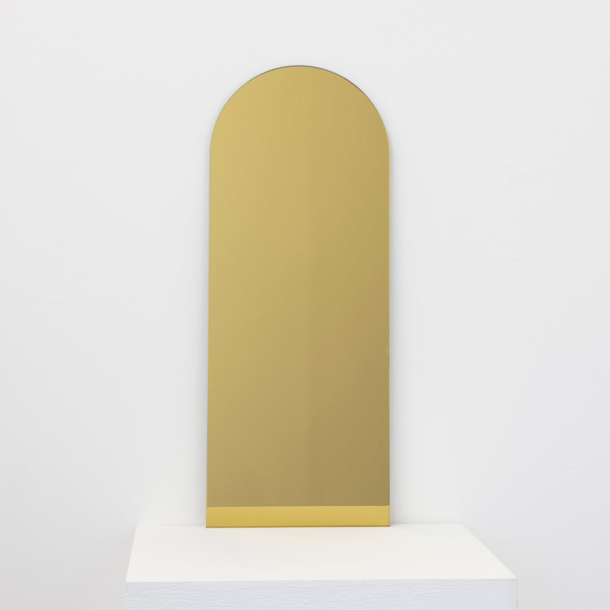 Arcus™ Arch shaped Gold Tinted Minimalist Frameless Mirror