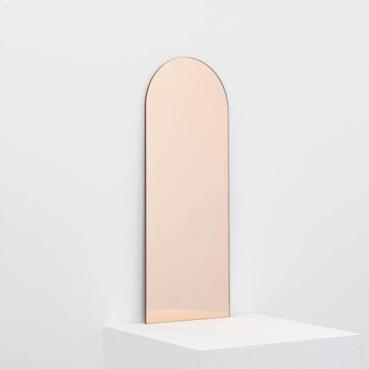 Arcus™ Arch shaped Rose Gold Tinted Contemporary Frameless Mirror