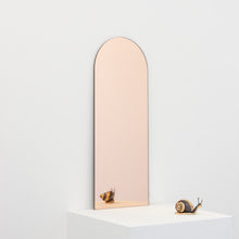 Arcus™ Arch shaped Rose Gold Tinted Contemporary Bespoke Frameless Mirror