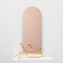 Arcus™ Arch shaped Rose Gold Tinted Contemporary Bespoke Frameless Mirror