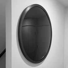 Orbis™ Round Black Convex Handcrafted Mirror with Blackened Metal Frame