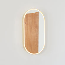 Capsula™ Front Illuminated Capsule shaped Mirror with Elegant Brushed Brass Frame, Customisable