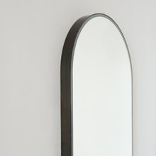 Capsula™ Front Illuminated Capsule shaped Mirror with Bronze Patina Brass Frame, Customisable
