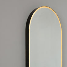 Capsula™ Front Illuminated Capsule shaped Mirror with Bronze Patina Brass Frame, Customisable