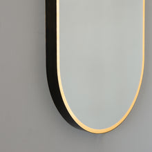 Capsula™ Front Illuminated Capsule shaped Mirror with Bronze Patina Brass Frame, Customisable