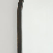 Capsula™ Front Illuminated Capsule shaped Mirror with Bronze Patina Brass Frame, Customisable