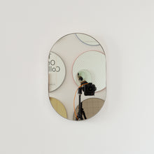 Capsula™ Capsule shaped Mirror with Modern Nickel Plated Frame, Customisable