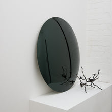 Orbis™ Round Convex Black Tinted Contemporary Frameless Mirror