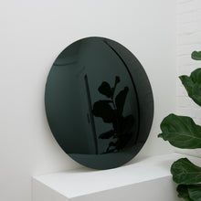 Orbis™ Round Convex Black Tinted Contemporary Frameless Mirror