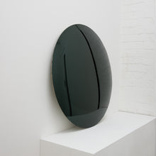 Orbis™ Round Convex Black Tinted Contemporary Frameless Mirror