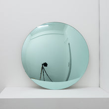 Orbis™ Round Light Green Tinted Contemporary Convex Frameless Mirror
