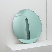 Orbis™ Round Light Green Tinted Contemporary Convex Frameless Mirror