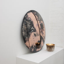 Orbis™ Round Antiqued Rose Gold Tinted Handcrafted Convex Frameless Mirror