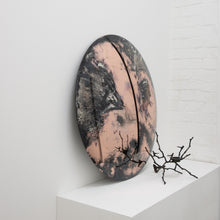 In Stock Orbis Round Antiqued Rose Gold Tinted Convex Frameless Mirror