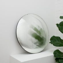 In Stock Orbis Round Reeded Glass Convex Frameless Mirror with Clips