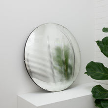 In Stock Orbis Round Reeded Glass Convex Frameless Mirror with Clips