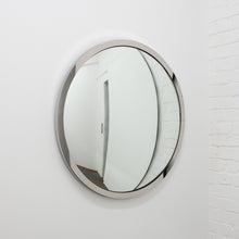 In Stock Orbis Round Convex Mirror with a Polished Stainless Steel Frame