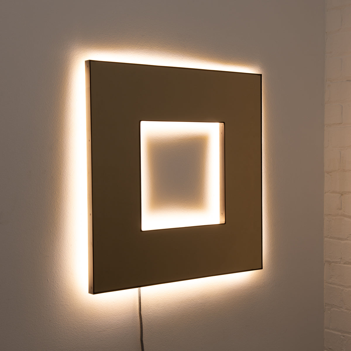 Original Contemporary Back-Illuminated Bronze Tinted Square Donut™ Mirror