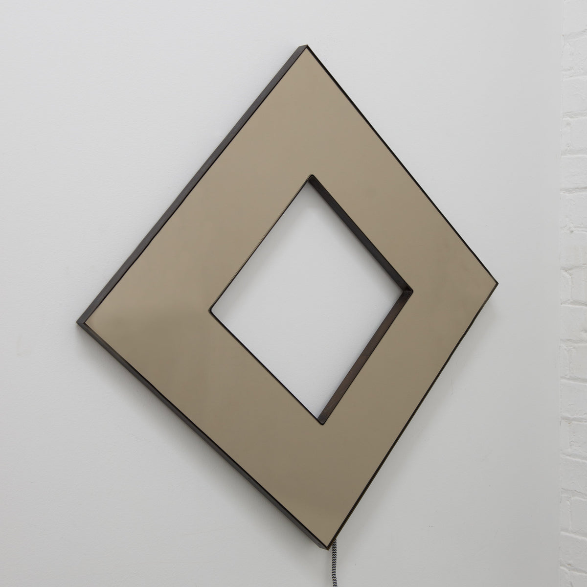 Back Illuminated Contemporary Bronze Tinted Square Donut™ Mirror