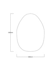 Nuva™ Organic Shaped Frameless Modern Mirror, Oversized