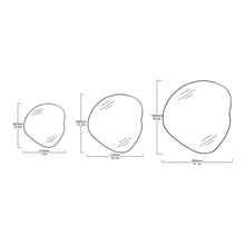 Ergon™ Organic Shaped Modern Mirror with a Brass Frame
