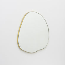 Ergon™ Organic Shaped Modern Mirror with a Brass Frame