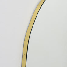 Ergon™ Organic Shaped Modern Mirror with a Brass Frame