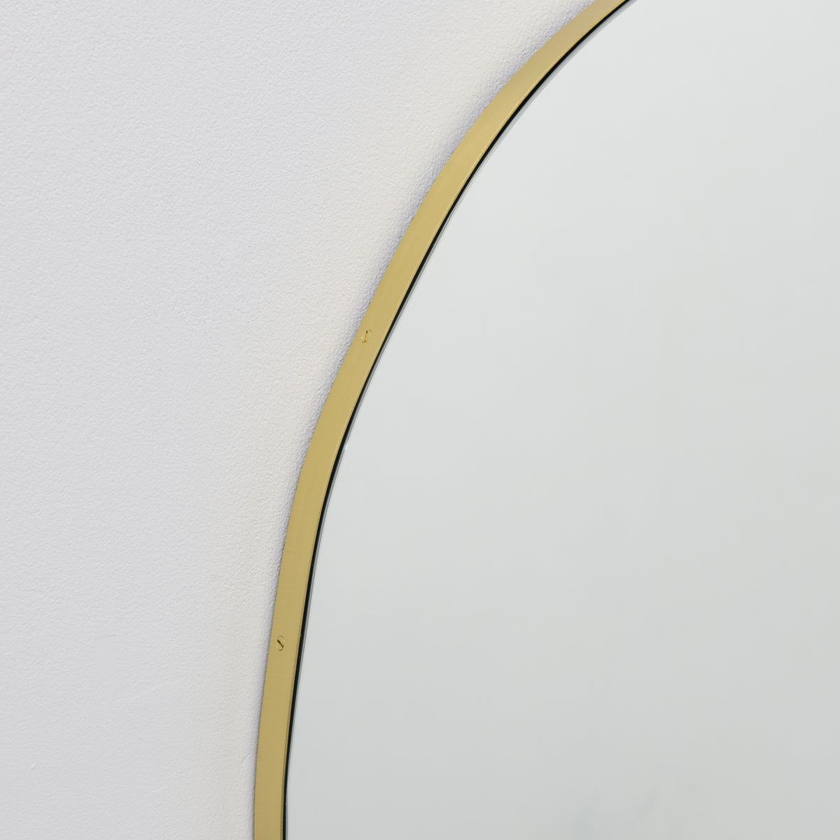 Ergon™ Organic Shaped Modern Mirror with a Brass Frame