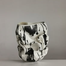 Medium White Dehydrated Form, Unique Ceramic Sculpture Vessel N.62, Objet d'Art