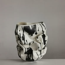 Medium White Dehydrated Form, Unique Ceramic Sculpture Vessel N.62, Objet d'Art