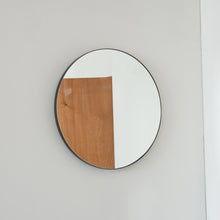 Orbis™ Illuminated Contemporary Round Mirror with a Bronze Patina Brass Frame